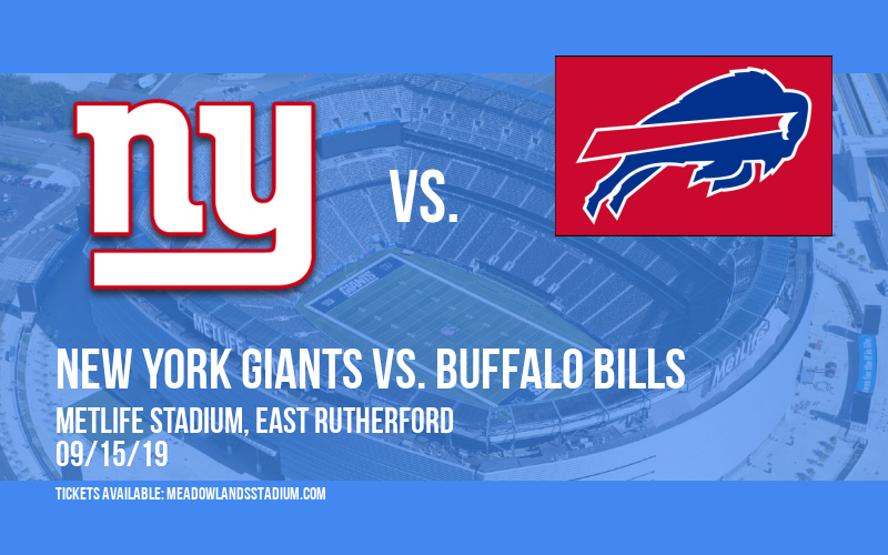 New York Giants vs. Buffalo Bills Tickets 15th September MetLife